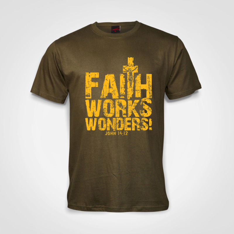 John 14:12 Faith works wonders- Unisex Crew Neck Tshirt