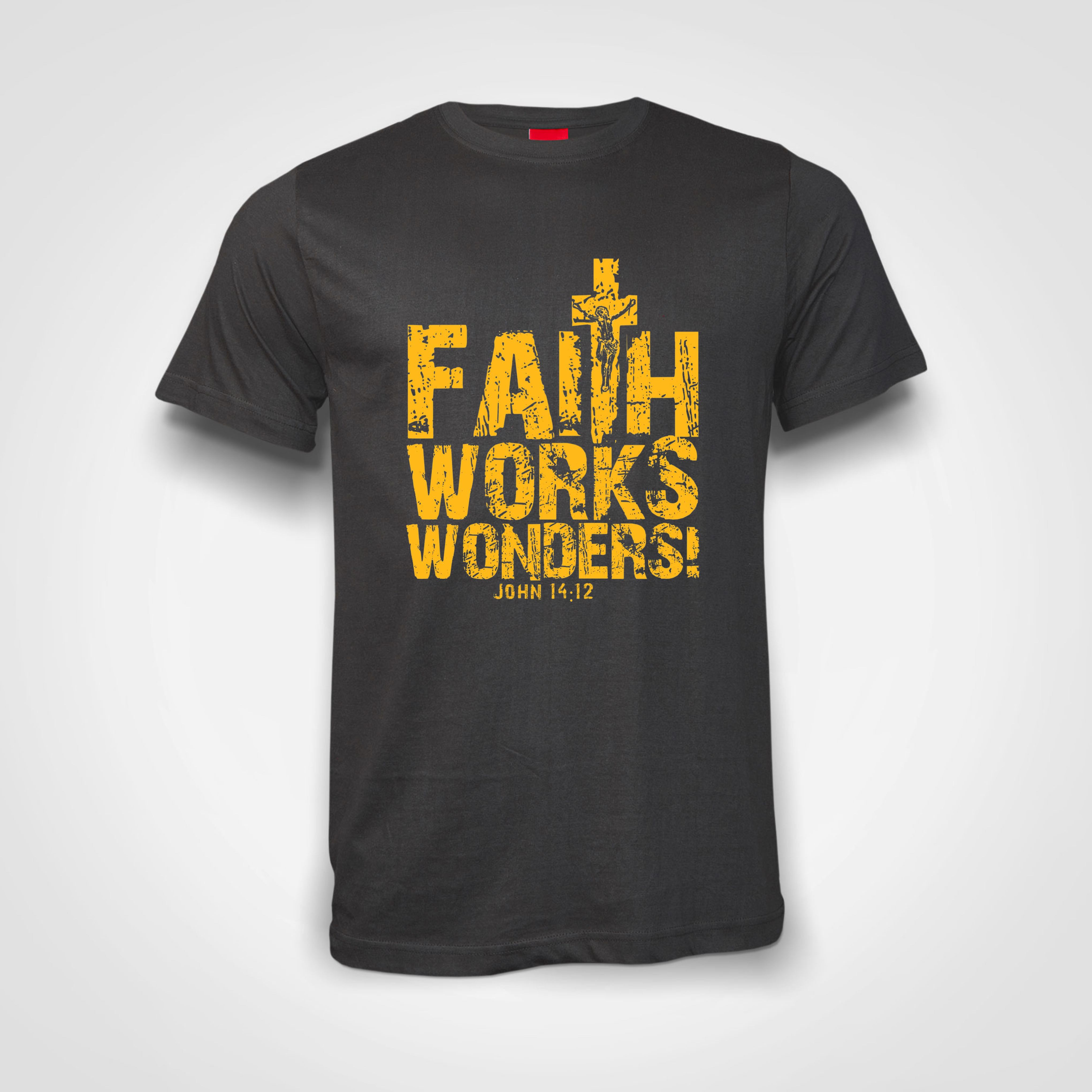 John 14:12 Faith works wonders- Unisex Crew Neck Tshirt - Image 2
